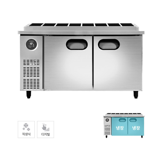 스타리온 직냉식 토핑 냉장고 반찬 냉장고 김밥 냉장고 1500 일반형 381L (SRG15EIEVG 일반형)