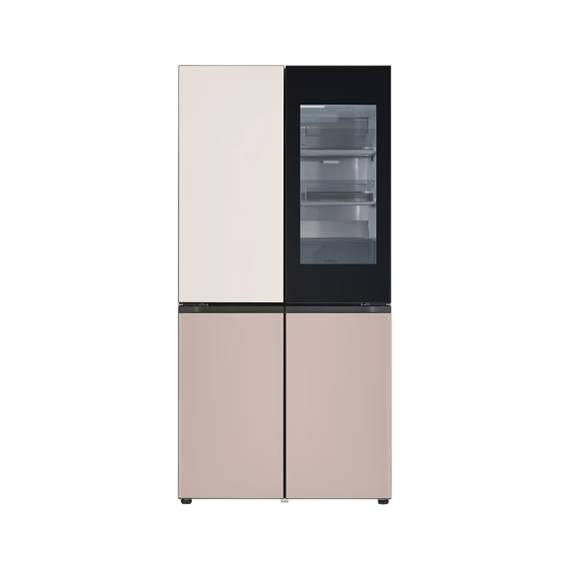 LG 디오스 오브제컬렉션 STEM 베이직 냉장고 상냉장 퓨어프레쉬 노크온 S(글라스) 토프 아몬드 (상-하) 방문관리(프리미엄)