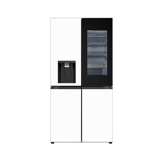 LG 얼음정수기냉장고 상냉장 퓨어프레쉬 노크온 글라스 에센스 화이트 (상-하) 방문관리(프리미엄)