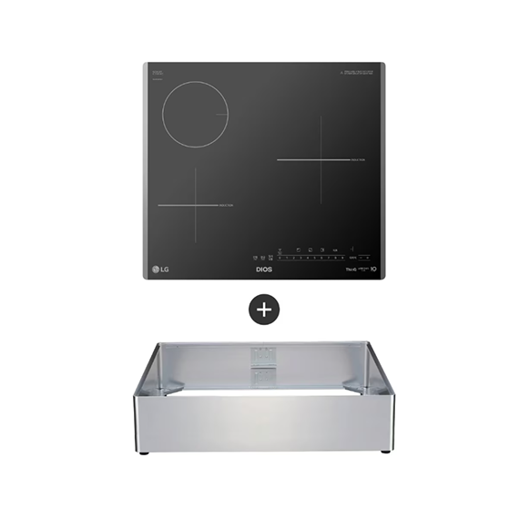 LG 전기레인지 하이브리드 (IH2구+HL1구) 15cm 케이스결합 스탠딩