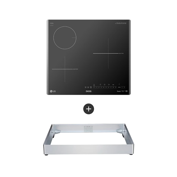 LG 전기레인지 하이브리드 (IH2구+HL1구) 8.5cm 케이스결합 스탠딩