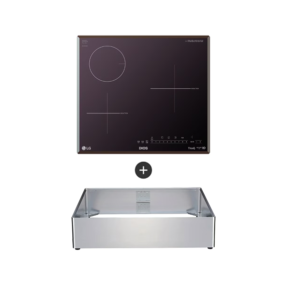 LG 전기레인지 하이브리드 (IH2구+HL1구) 15cm 케이스결합 스탠딩