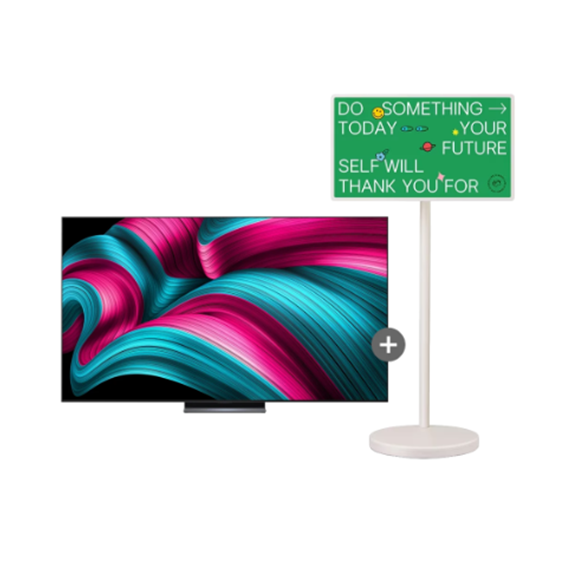 LG 올레드 TV 벽걸이 83인치 + 스탠바이미2