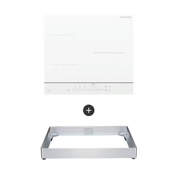 LG 전기레인지 오브제컬렉션 쿼드인버터 인덕션3구 빌트인 (에센스화이트) 케이스결합
