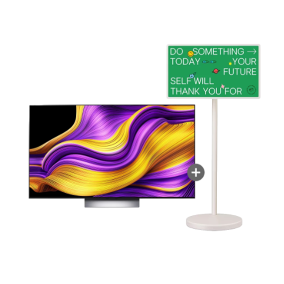 LG 올레드 OLED TV 밀착벽걸이 77인치 + 스탠바이미2